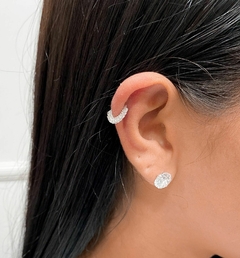Piercing argola cravejada de PRATA - comprar online