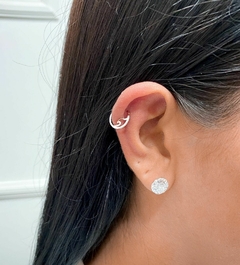 Piercing argola lisa com onda de PRATA - comprar online