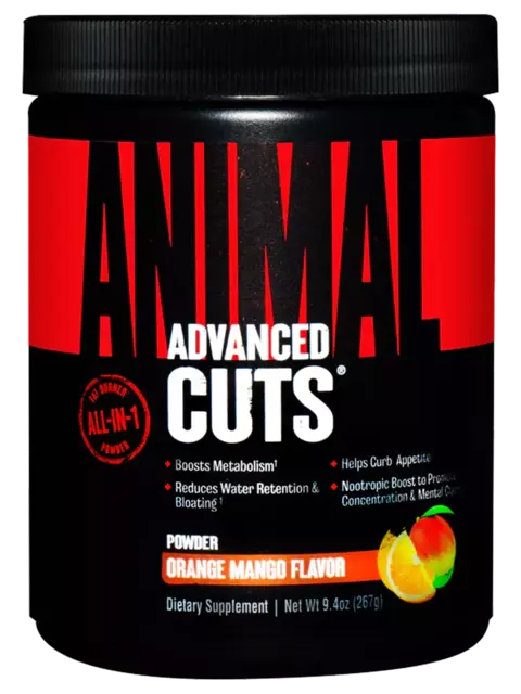 ANIMAL CUTS POWDER 265 GRS - ORANGE MANGO FLAVOR
