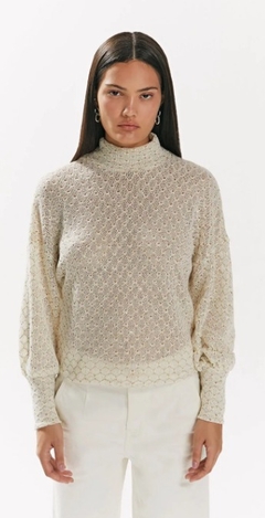 BLUSA IÓDICE GOLA ALTA MANGA LONGA BÁSICA CRU - Via Rosê Boutique