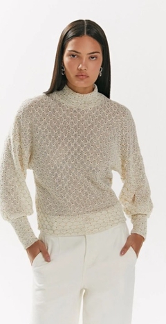 BLUSA IÓDICE GOLA ALTA MANGA LONGA BÁSICA CRU - comprar online