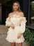 VESTIDO CURTO BABADOS CREPE AMARELO na internet