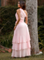 VESTIDO LONGO AMARRAÇÃO CREPE ROSA - loja online