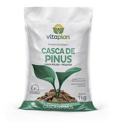 Casca De Pinus Polida Pequena 100% Natural 1kg VITAPLAN