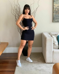 VESTIDO CANELADO ALCINHA