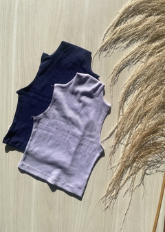 CROPPED GOLA ALTA CANELADO - comprar online