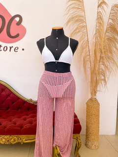 CALÇA DE PRAIA PLUS ROSA SECO