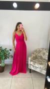 VESTIDO LONGO ALÇA PINK LISO (U) - comprar online