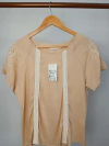 BLUSA MANGA NUDE CROCHE MANGA E FERNTE (M) - comprar online