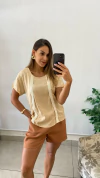 BLUSA MANGA NUDE CROCHE MANGA E FERNTE (M) - comprar online