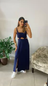 VESTIDO LONGO FENDAS - comprar online