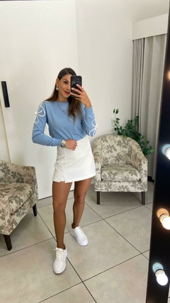 MODAL MANGA LONGA B3137 AZUL BEBE - BEM ME QUERO
