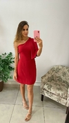 VESTIDO CURTO ALÇA VERMELHO COSTAS NUAS COM AJUSTE (U)