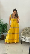 VESTIDO LONGO BOHO VISCOSE AMARELO (COD 062) - comprar online