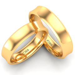 Aliança São Bento 4mm Ouro 18K
