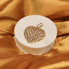 Pingente Coração Trabalhado Vazado ouro 18k - comprar online