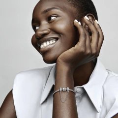 Corrente de Segurança Prata Brilhante de Zircônias - comprar online