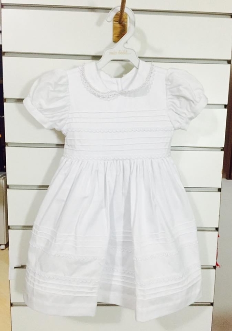 Vestido MENINA BEBE Batizado Branco - 30070