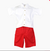 Conjunto MENINO MINI Camisa Branca e Bermuda Vermelha- 85148 - comprar online