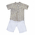 Conjunto MENINO MINI Xadrez e Bermuda Branca - 83979 - comprar online