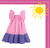 Vestido MENINA INFANTIL Rosa Lilás - 84123 - comprar online