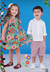 Vestido MENINA MINI Floral Xadrez - 3074 na internet