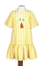 Vestido MENINA INFANTIL Xadrez Amarelo 19036