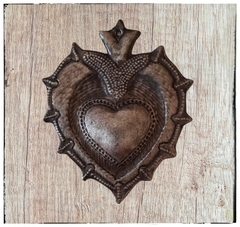 Corazón de metal "Detente" protector de las casas