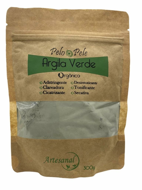 Argila Orgânica Verde Pelo e Pele 300g
