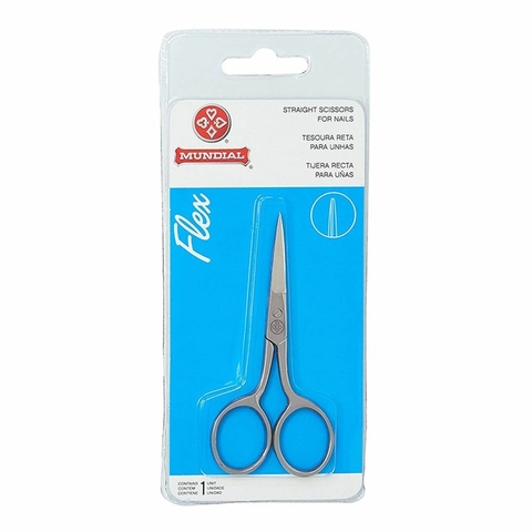 Tesoura Flex Unha Reta BC-326 Mundial