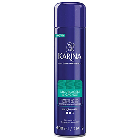 Spray Hair Modelagem e Cachos Fixação Forte Karina 400ml