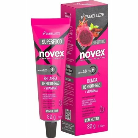 Recarga de Queratina Novex Superfood Pitaya e Gojiberry Embelleze 80g