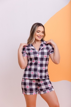 0451 Pijama americano suede curto na internet
