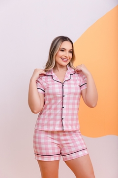 0451 Pijama americano suede curto