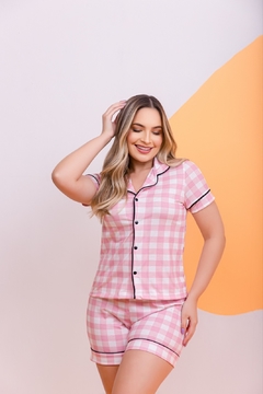 0451 Pijama americano suede curto na internet