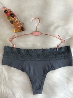 0142 Calcinha fio algodão pala larga - Greice Pinheiro Lingerie