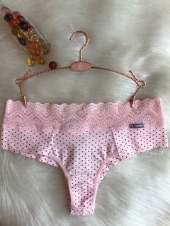0142 Calcinha fio algodão pala larga - Greice Pinheiro Lingerie