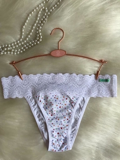 0142 Calcinha tanga algodão tradicional - Greice Pinheiro Lingerie