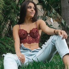 026 Conjunto Cropped Bordado - Greice Pinheiro Lingerie