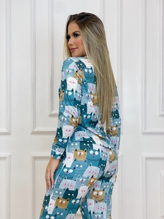 0326 Pijama americano suede - comprar online