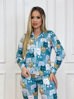 0326 Pijama americano suede na internet