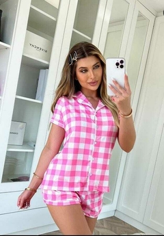 0451 Pijama americano suede curto