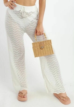 0631 Calça tricot zig zag