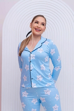 0326 Pijama americano suede - Greice Pinheiro Lingerie