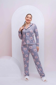 0326 Pijama americano suede - comprar online