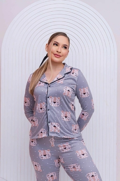 0326 Pijama americano suede - Greice Pinheiro Lingerie