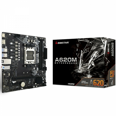 Placa Mãe A620MS, Chipset A620, AMD AM5, MATX, DDR5 - Biostar