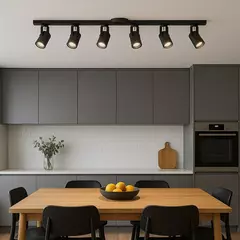 Aplique Riel Liston Techo o Pared 6 Luces Spot Cilindro con Movilidad Dicroicas de Led Lf - tienda online