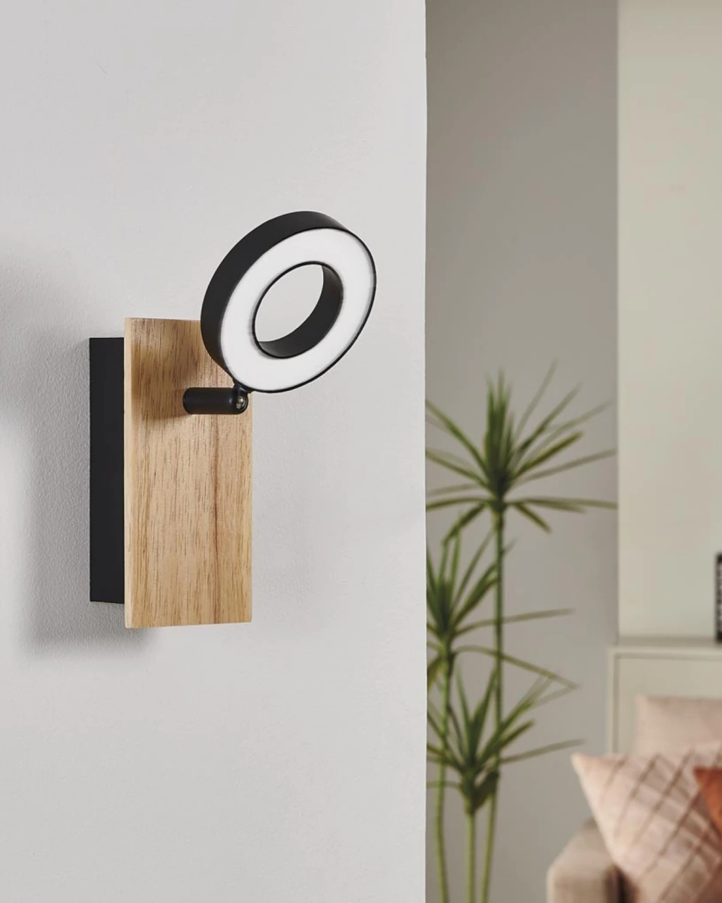 Aplique de Pared o Techo RIELVES 1 Luz 5.5W LED con Movimiento Ronda Iluminación