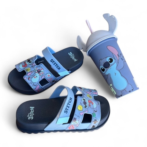 Chinelo Slide Infantil Velcro Stitch Com Copo - comprar online